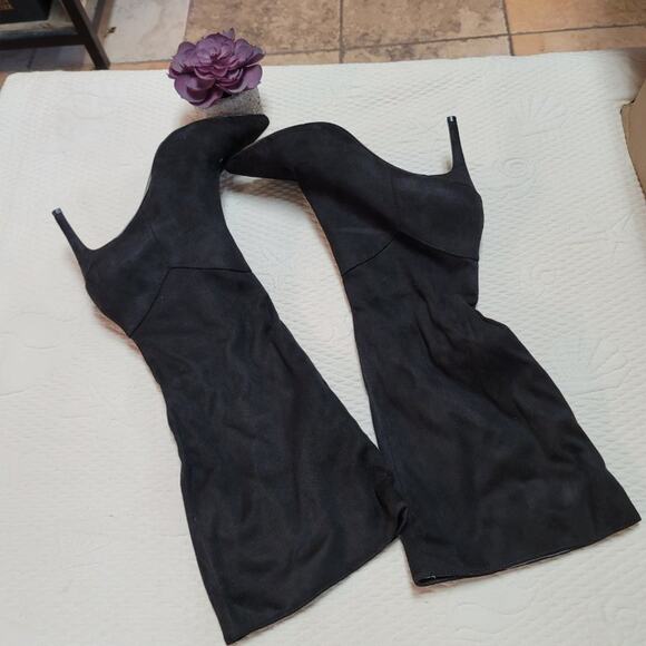 Steve Madden Kinga Embossed Knee High Boot Stiletto heel Point Toe Size 11 Med - Picture 3 of 7